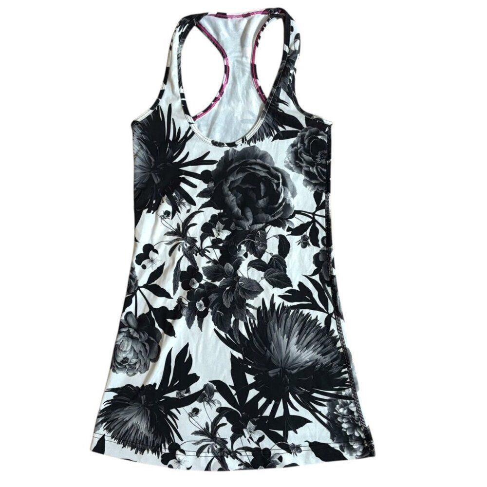 LULULEMON Cool Racerback CRB Tank Top Brisk Bloom Floral Unlined Y2K Gym Yoga - Picture 5 of 12
